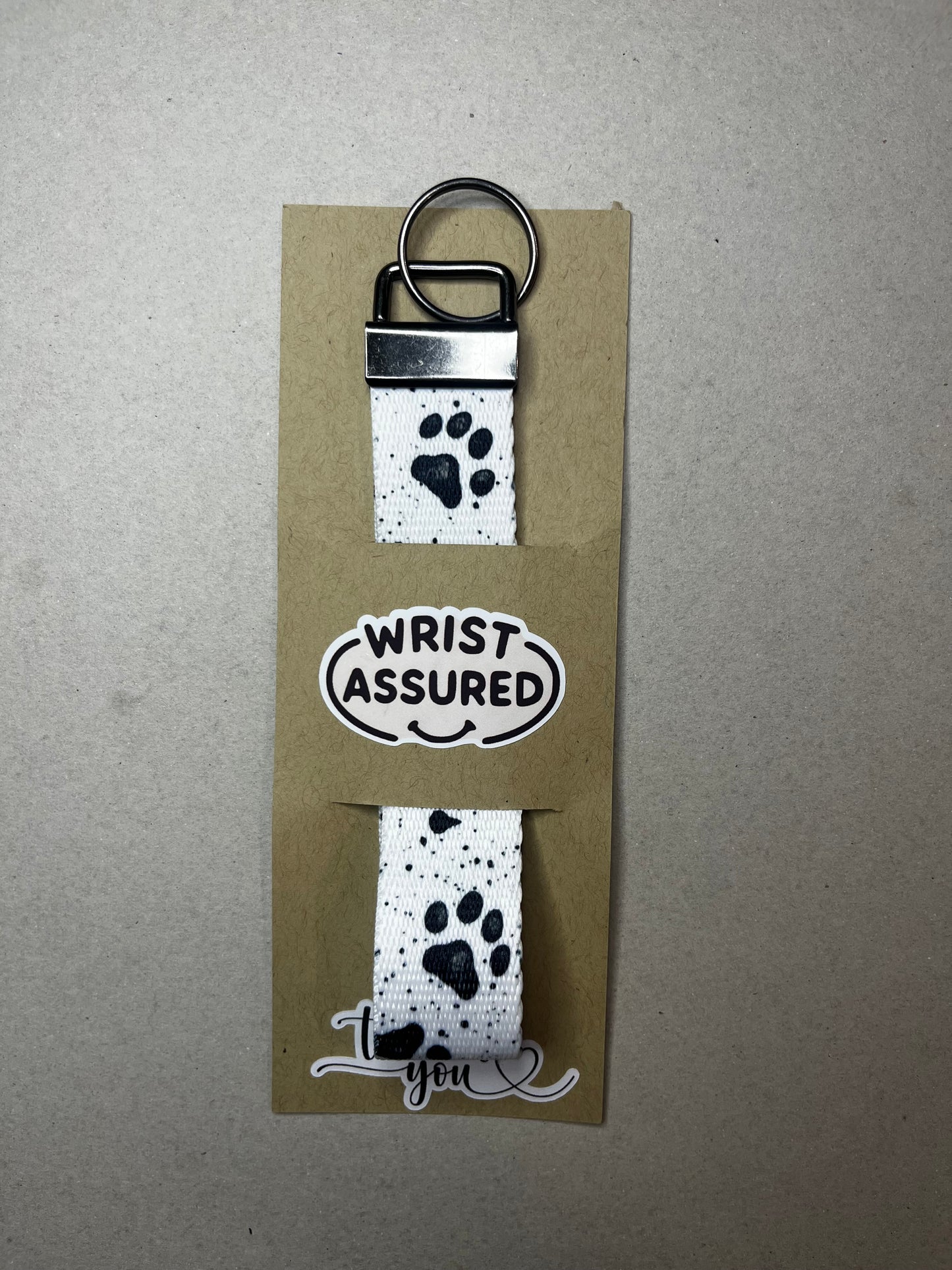 For The Ones Who Leave Paw Prints On Our Hearts! - Dog Paw Print Wristlet Keychain