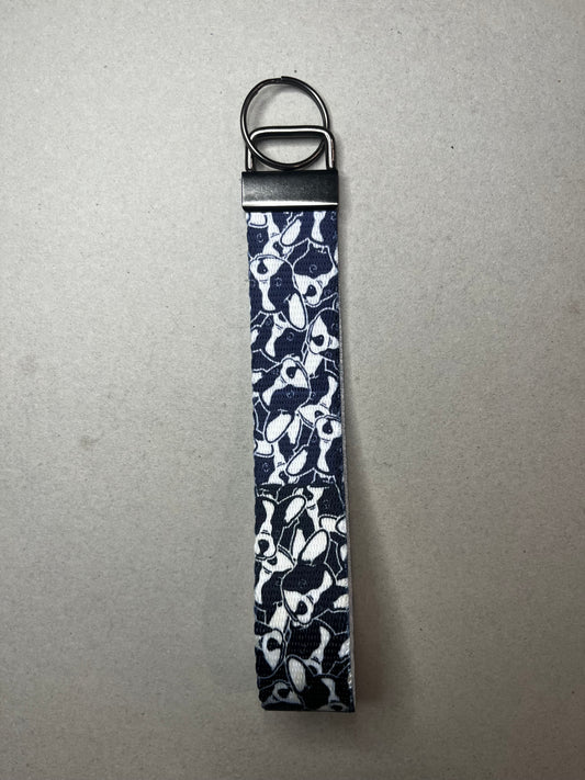 Bold, Loyal, and Oh So Cute: Balck & White Frenchie Wristlet Keychain