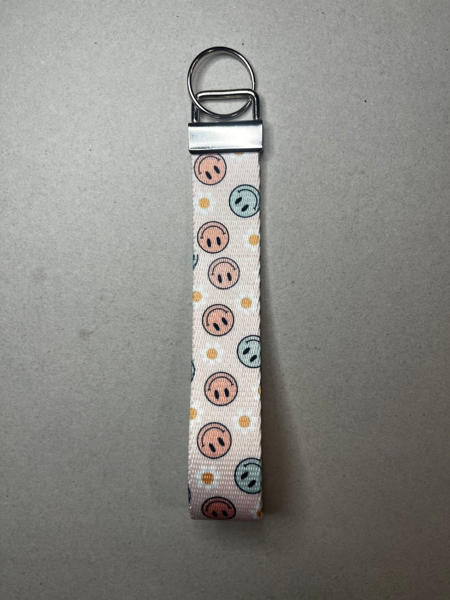 Pastel Vibes + Happy Feels Wristlet Keychain