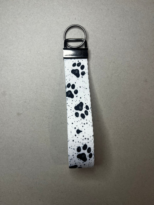 For The Ones Who Leave Paw Prints On Our Hearts! - Dog Paw Print Wristlet Keychain